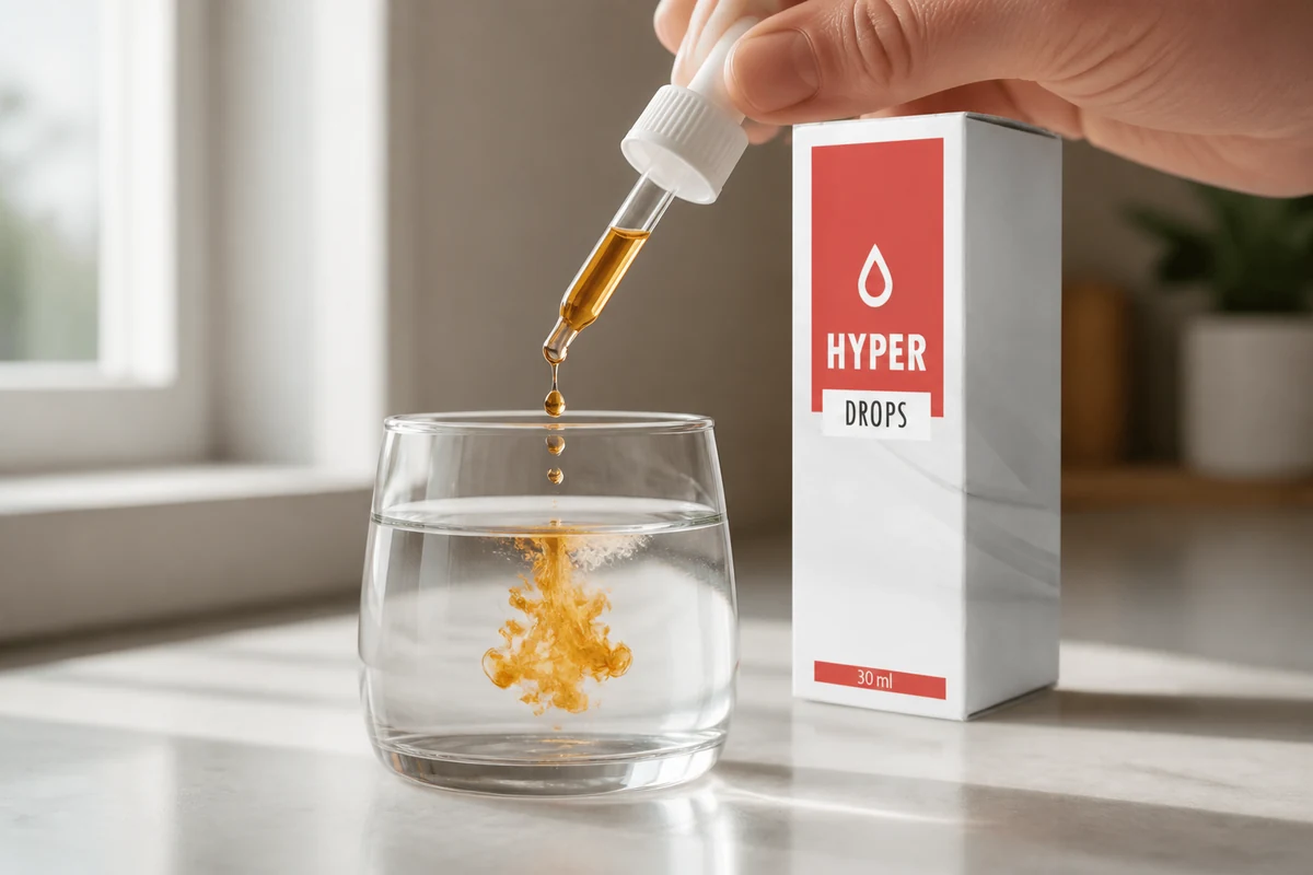 Ukapavanje Hyper Drops kapi u čašu vode pola sata pre obroka